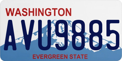 WA license plate AVU9885
