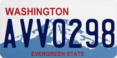 WA license plate AVV0298