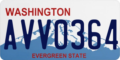 WA license plate AVV0364