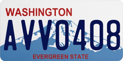 WA license plate AVV0408