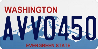 WA license plate AVV0450