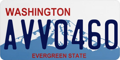 WA license plate AVV0460