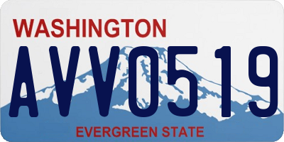WA license plate AVV0519