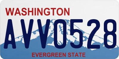 WA license plate AVV0528