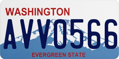 WA license plate AVV0566