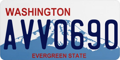 WA license plate AVV0690