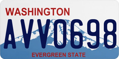 WA license plate AVV0698