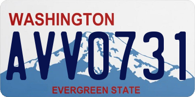 WA license plate AVV0731