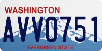 WA license plate AVV0751