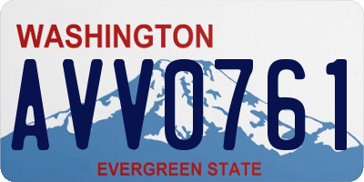 WA license plate AVV0761