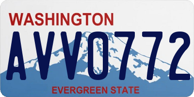 WA license plate AVV0772