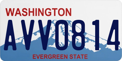 WA license plate AVV0814
