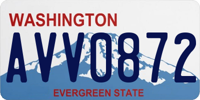 WA license plate AVV0872