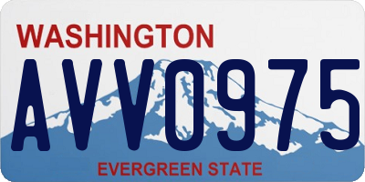 WA license plate AVV0975