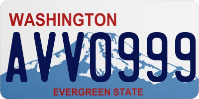 WA license plate AVV0999