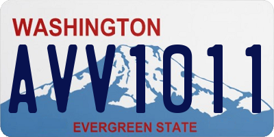 WA license plate AVV1011