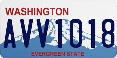WA license plate AVV1018