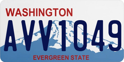 WA license plate AVV1049