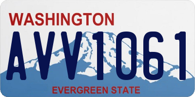 WA license plate AVV1061
