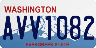 WA license plate AVV1082