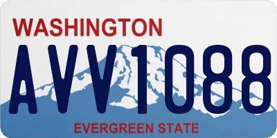 WA license plate AVV1088