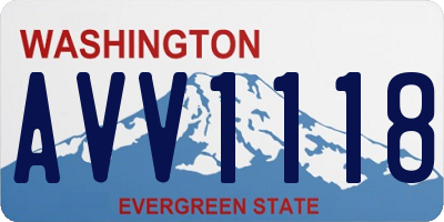 WA license plate AVV1118