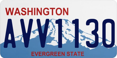 WA license plate AVV1130