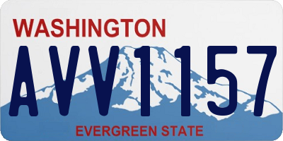 WA license plate AVV1157