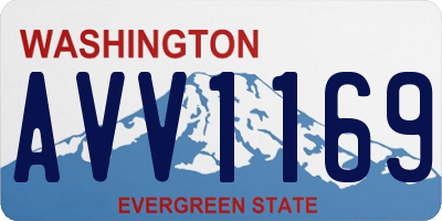 WA license plate AVV1169