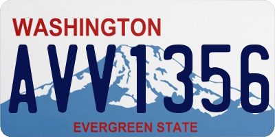WA license plate AVV1356