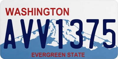 WA license plate AVV1375