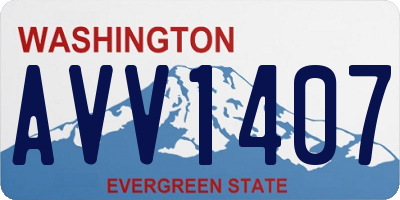 WA license plate AVV1407