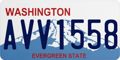 WA license plate AVV1558