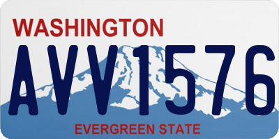 WA license plate AVV1576