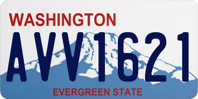 WA license plate AVV1621