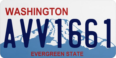 WA license plate AVV1661