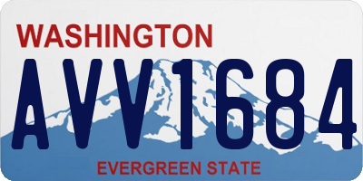 WA license plate AVV1684