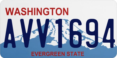 WA license plate AVV1694