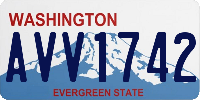 WA license plate AVV1742
