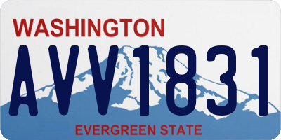 WA license plate AVV1831