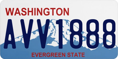 WA license plate AVV1888