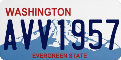 WA license plate AVV1957