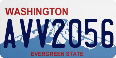 WA license plate AVV2056