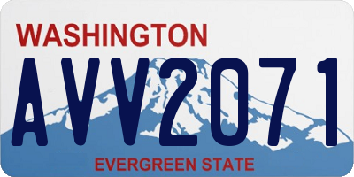 WA license plate AVV2071