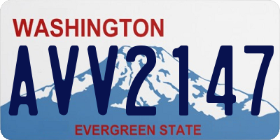 WA license plate AVV2147