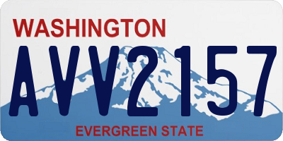 WA license plate AVV2157