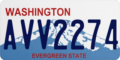 WA license plate AVV2274