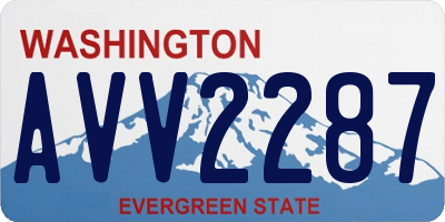 WA license plate AVV2287