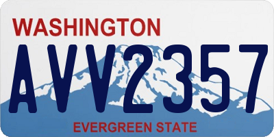 WA license plate AVV2357