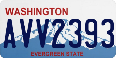 WA license plate AVV2393